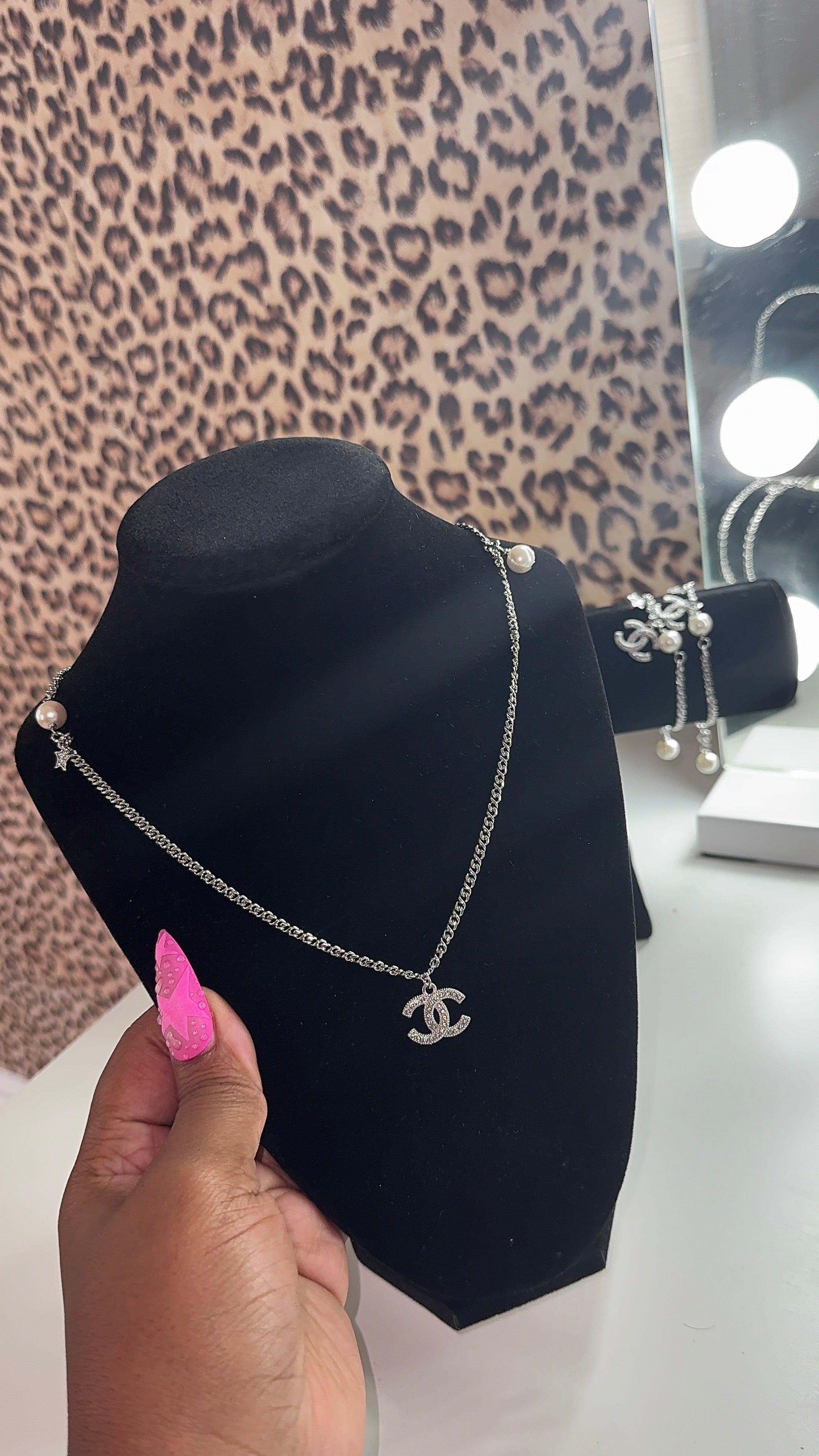 Silver CC Necklace