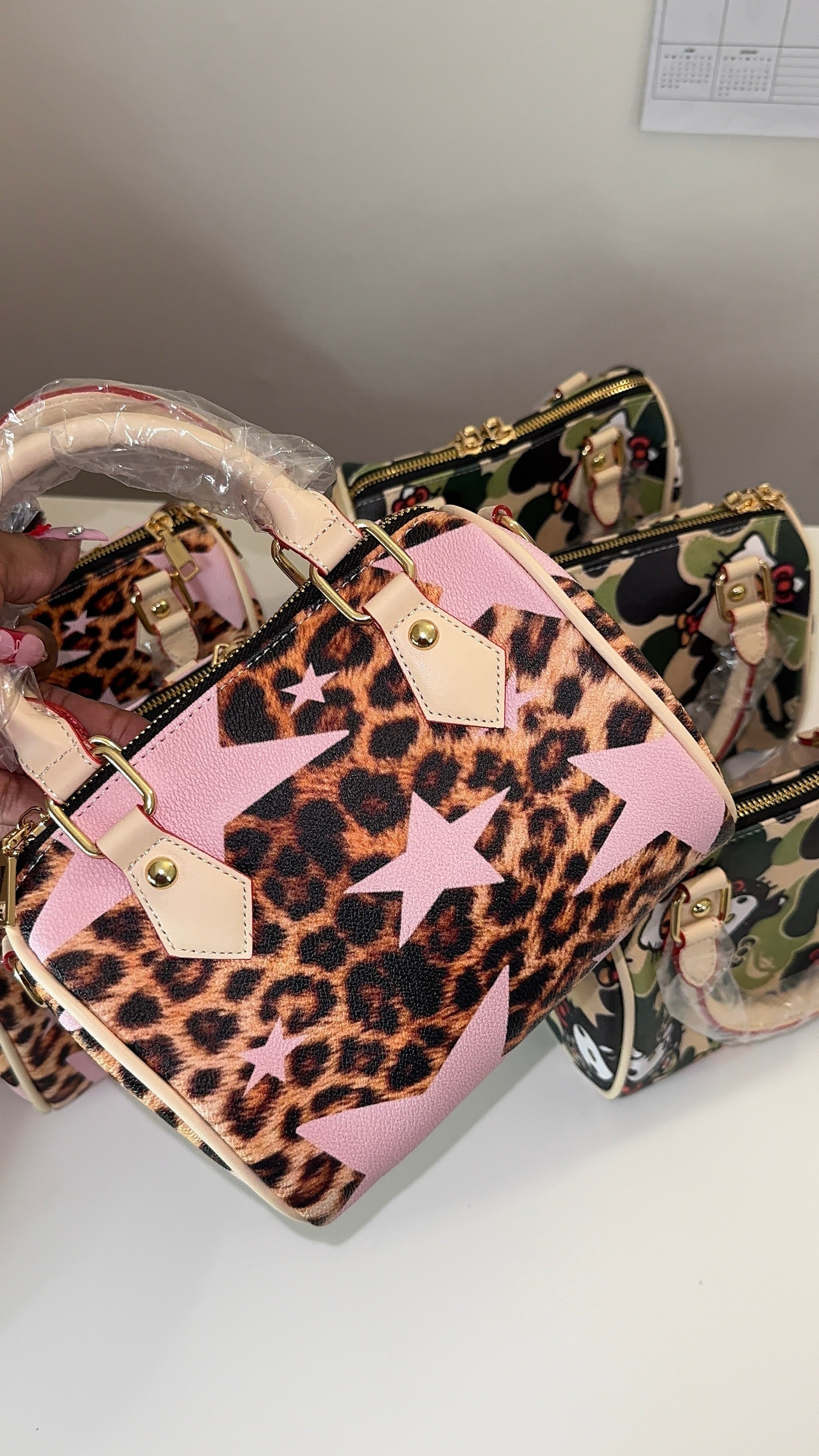 Pink Star Leopard Bag