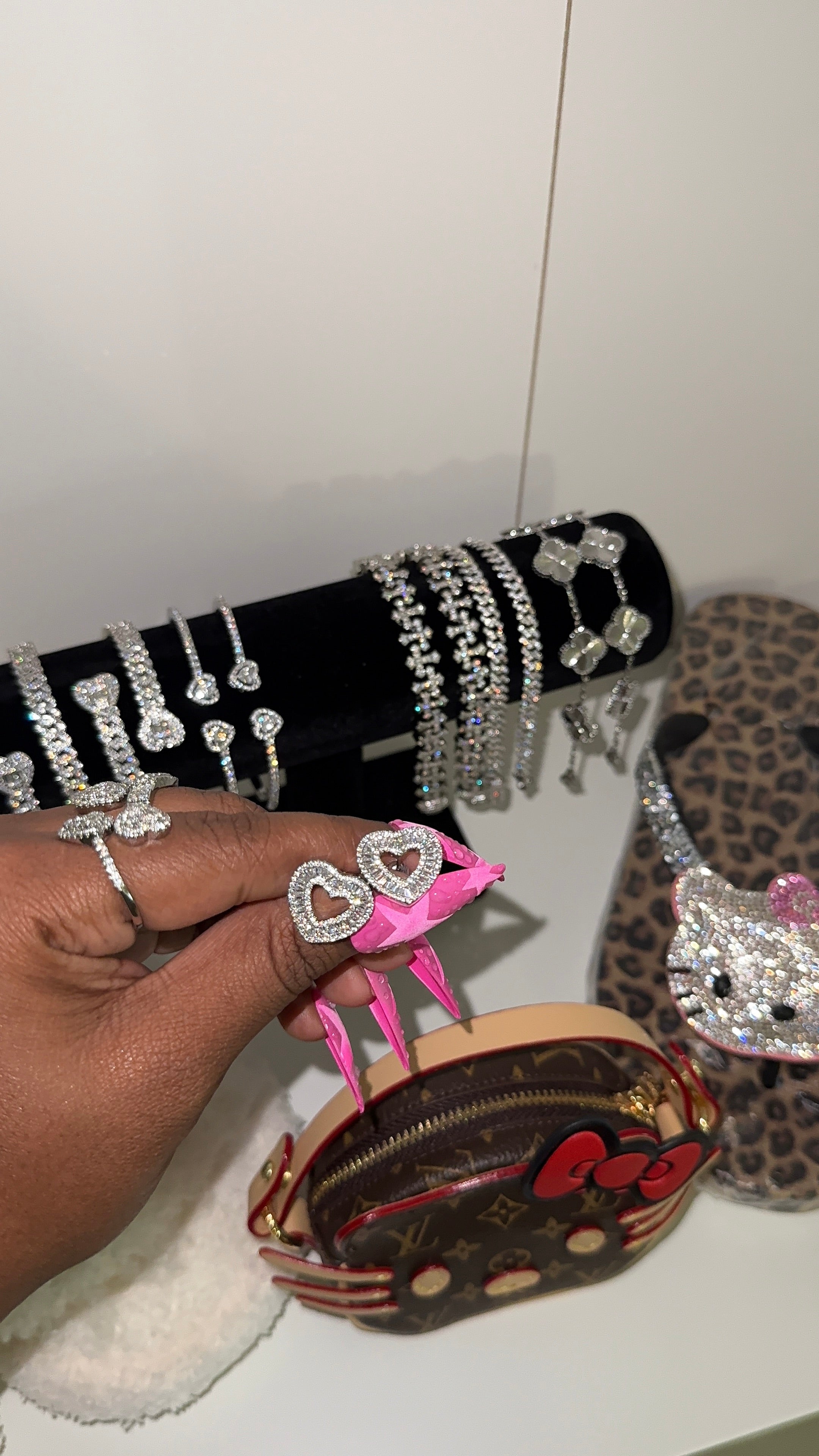 Diamond Heart Studs