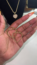Small Rolex Heart Hoops