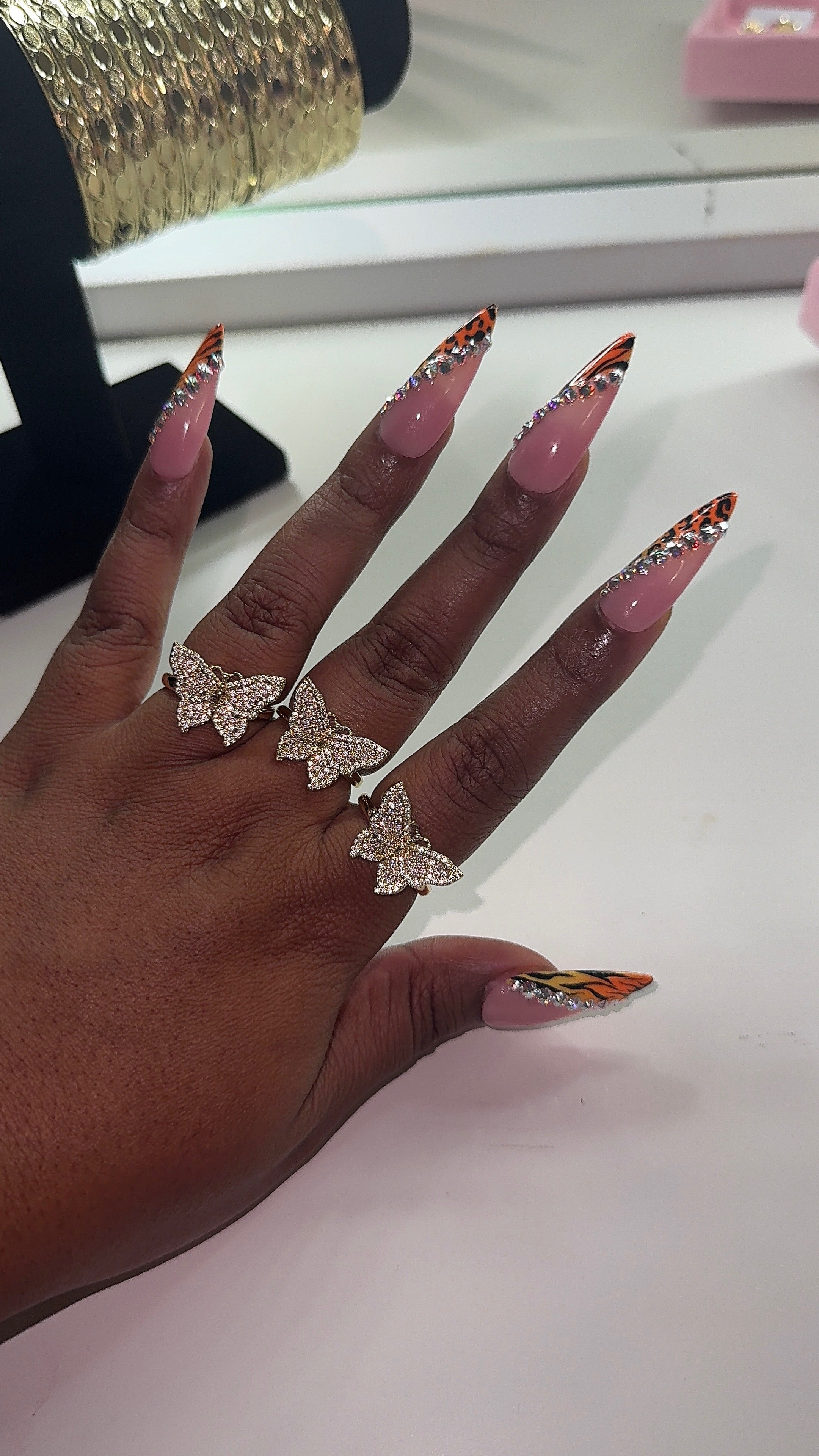 Pink Butterfly Ring