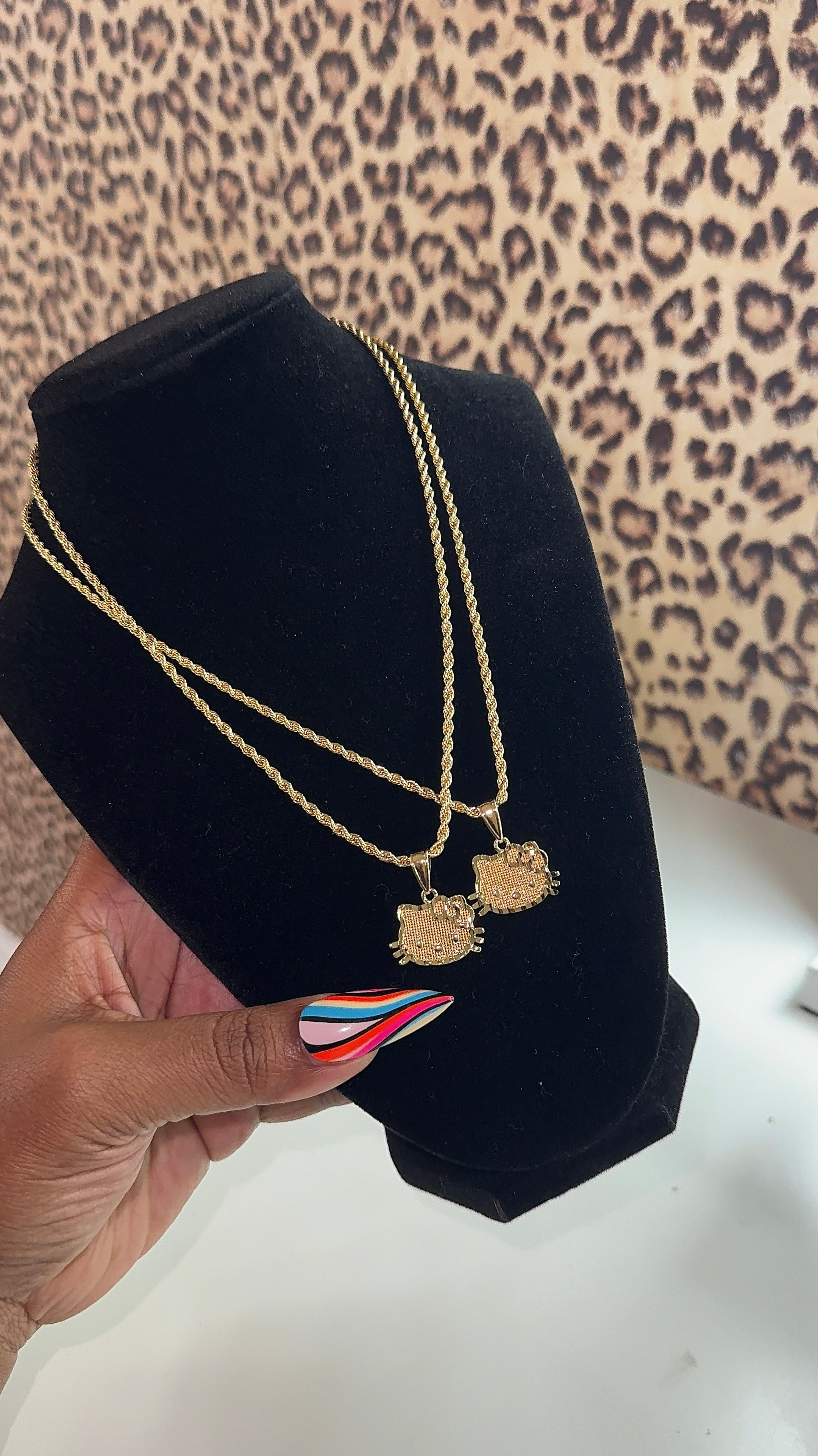 Hello Kitty Face Necklace