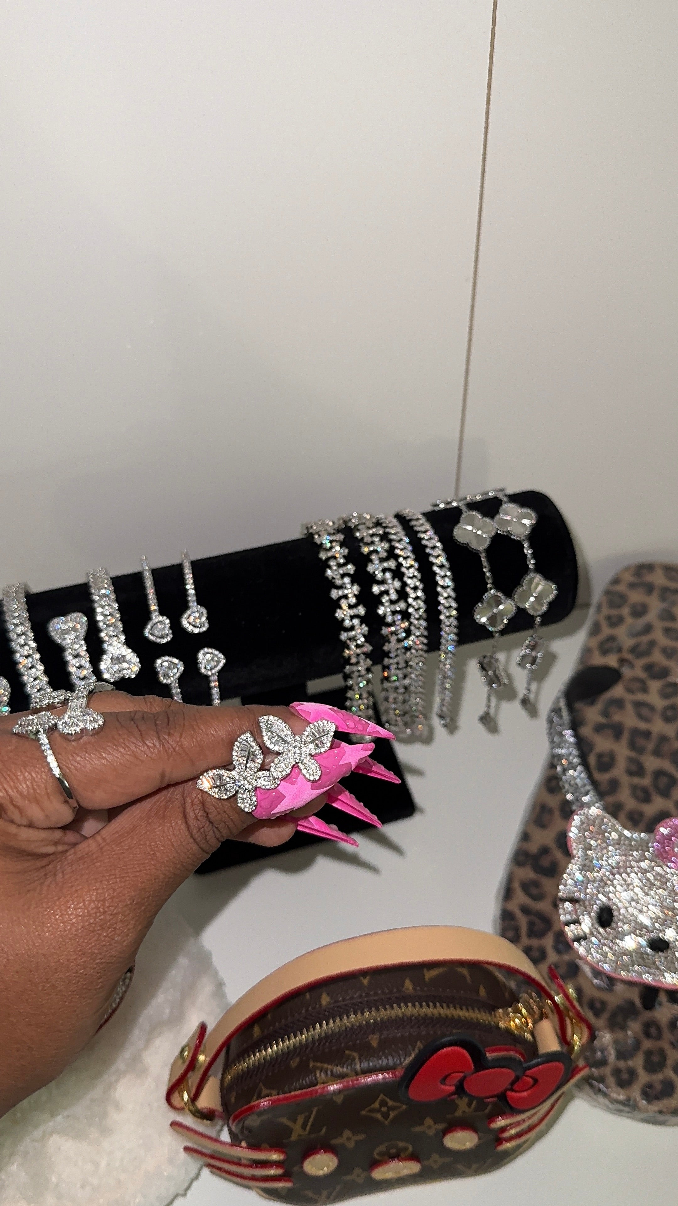Diamond Butterfly Studs