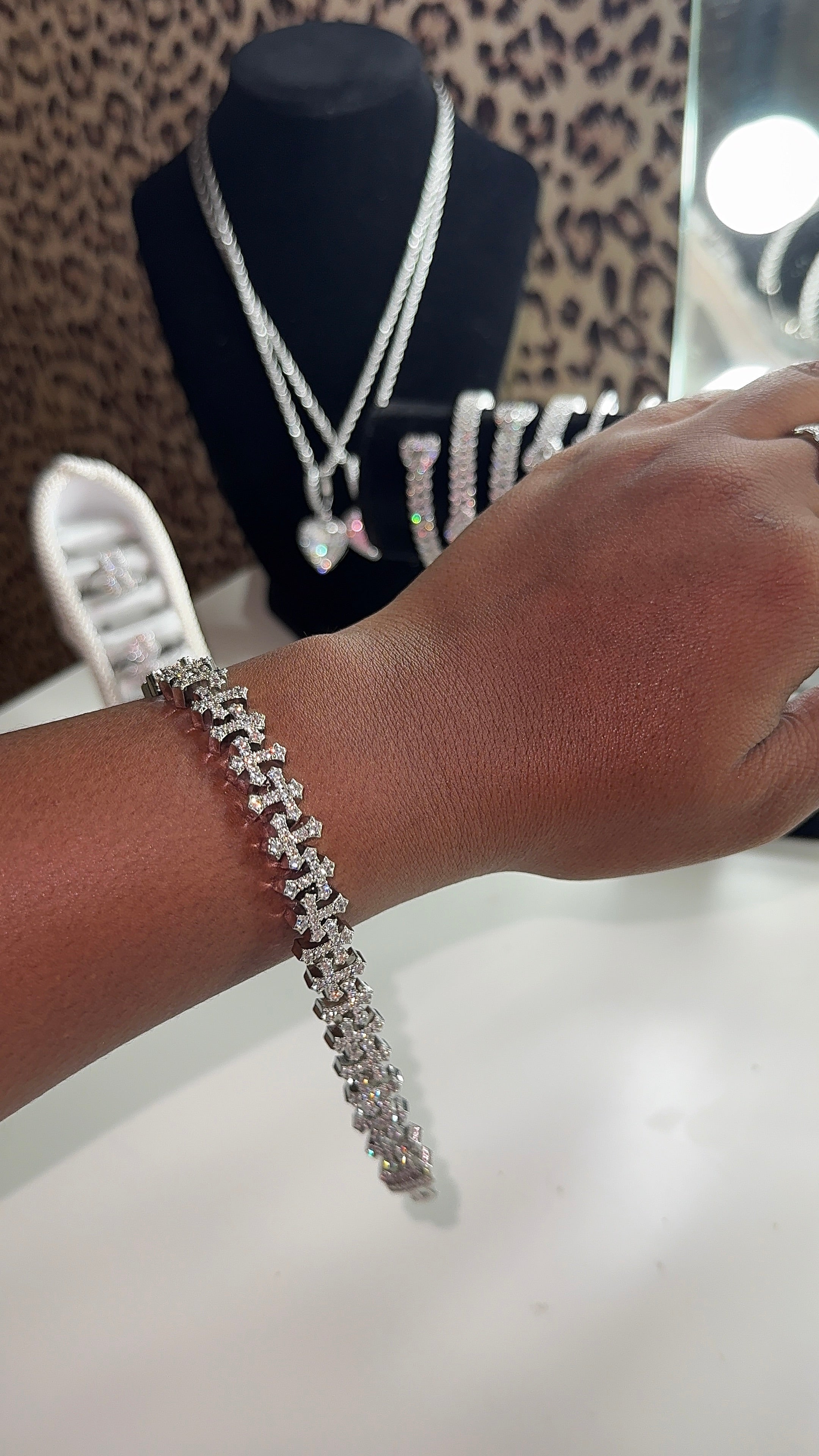 Diamond Cross Bracelet