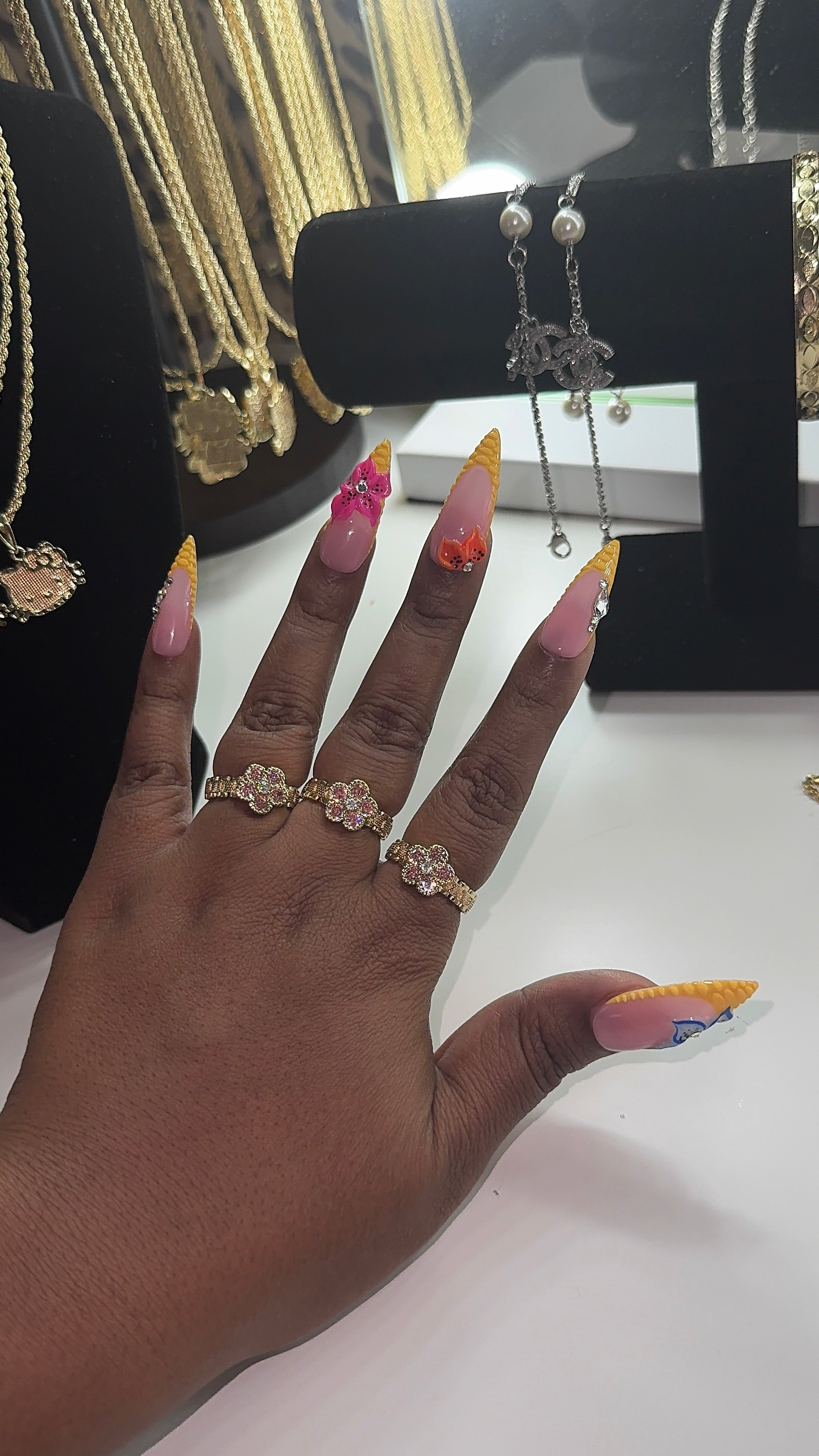 Pink Flower Ring