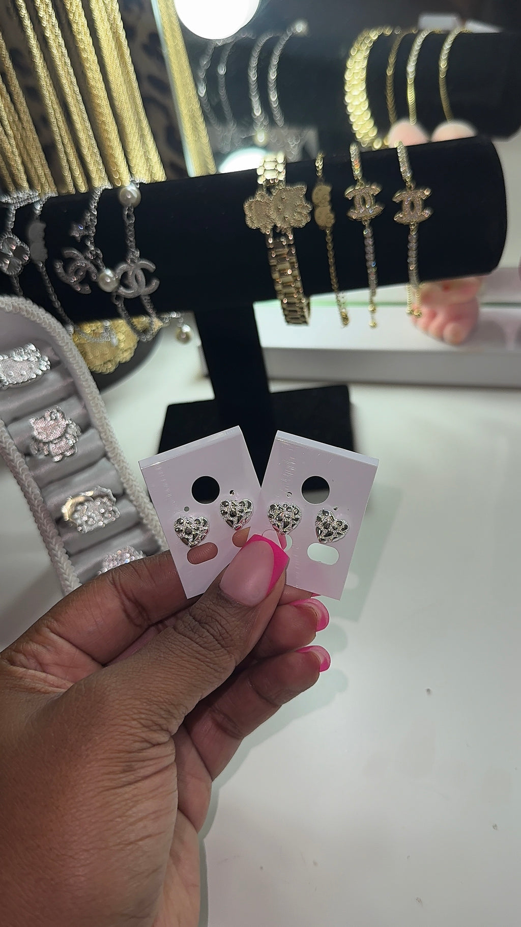 Nugget Heart Earrings