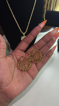 Bamboo Spider Heart Hoops