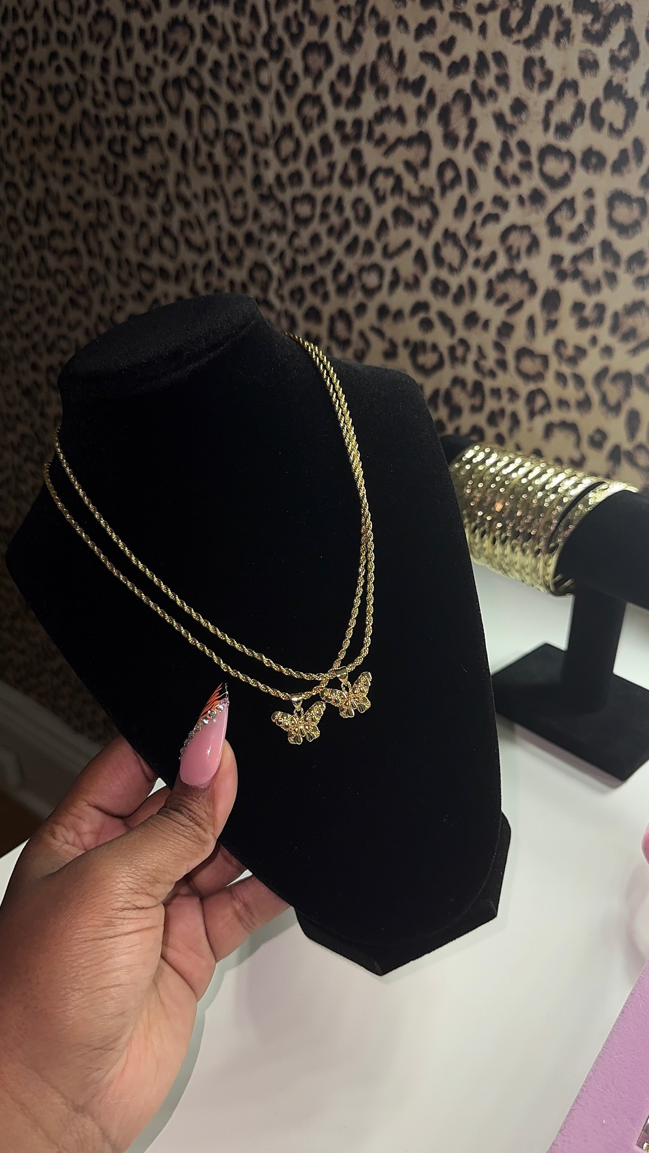 Nugget Butterfly Necklace