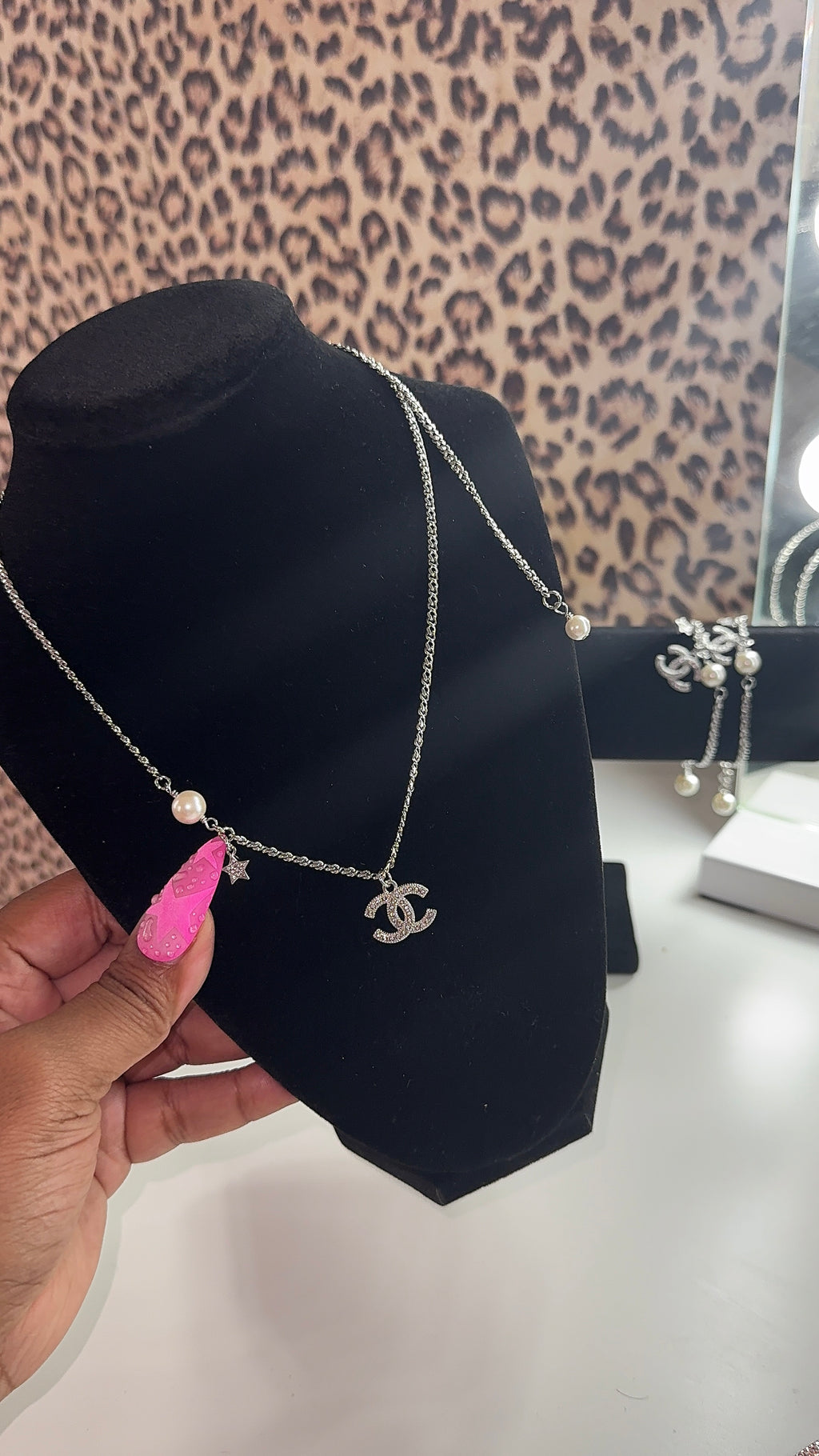 Silver CC Necklace
