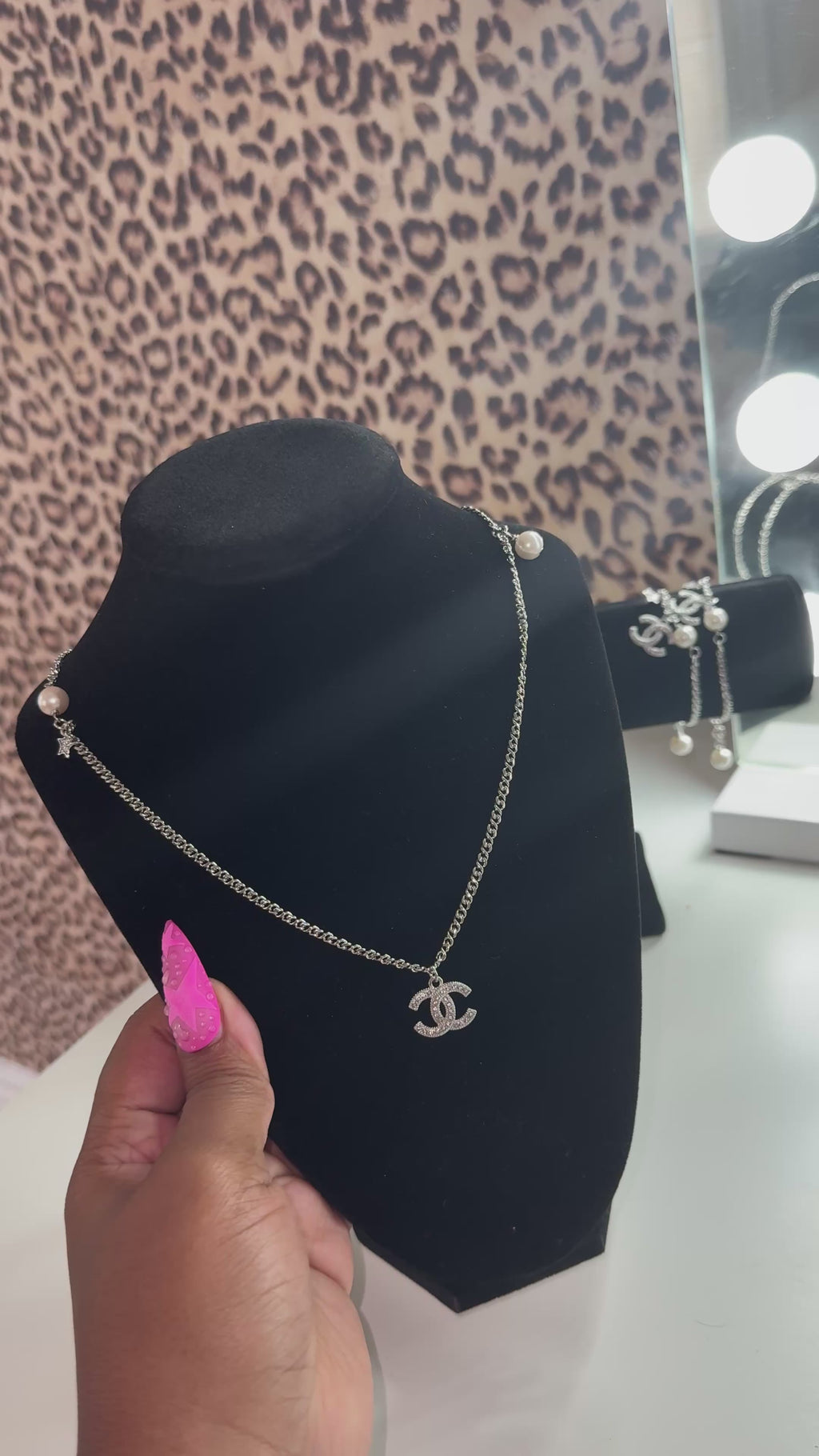 Silver CC Necklace