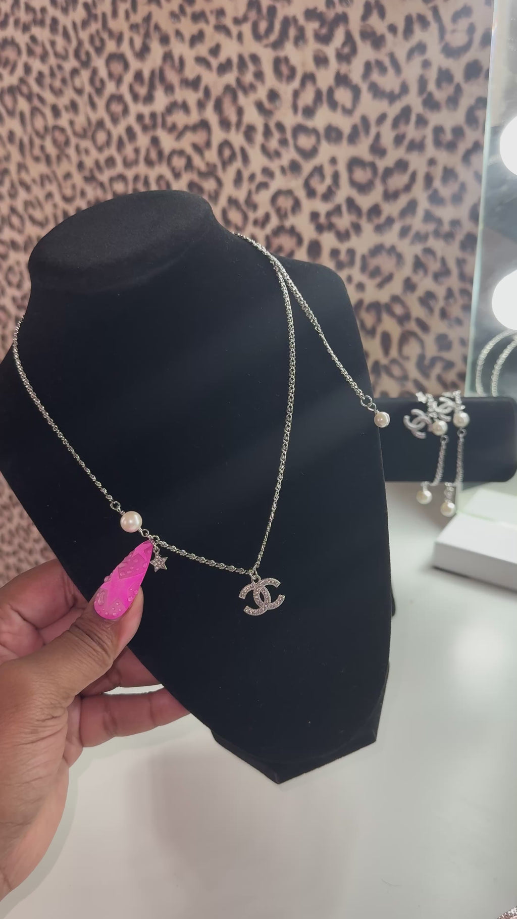 Silver CC Necklace