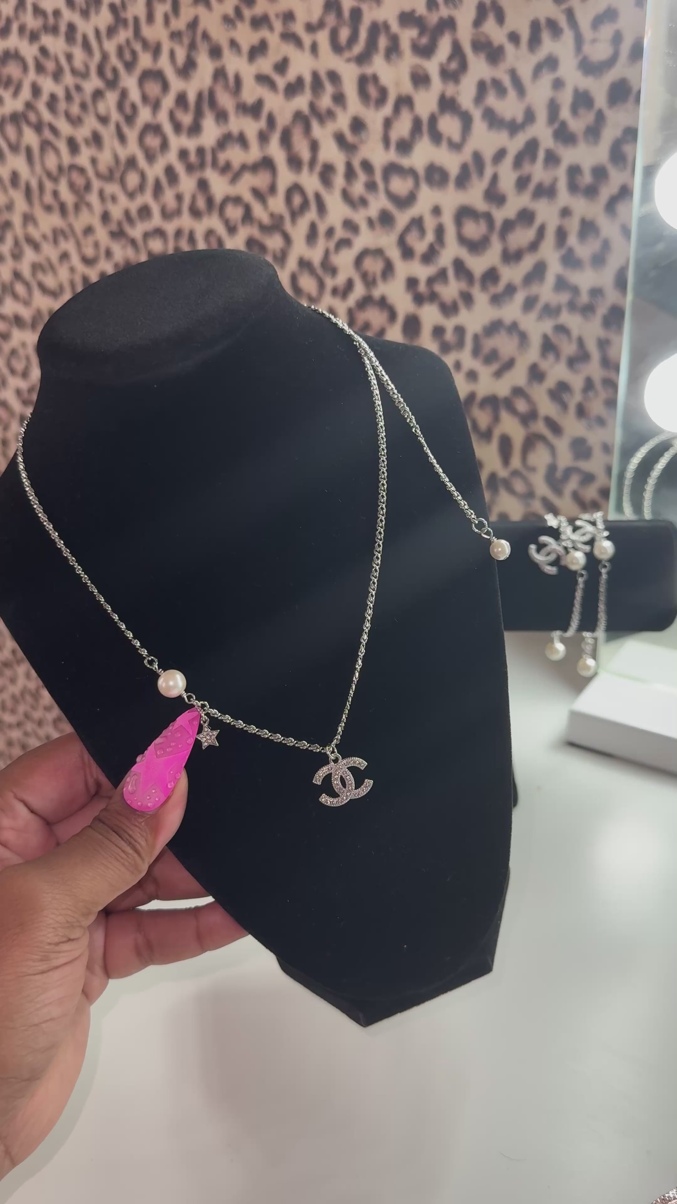 Silver CC Necklace