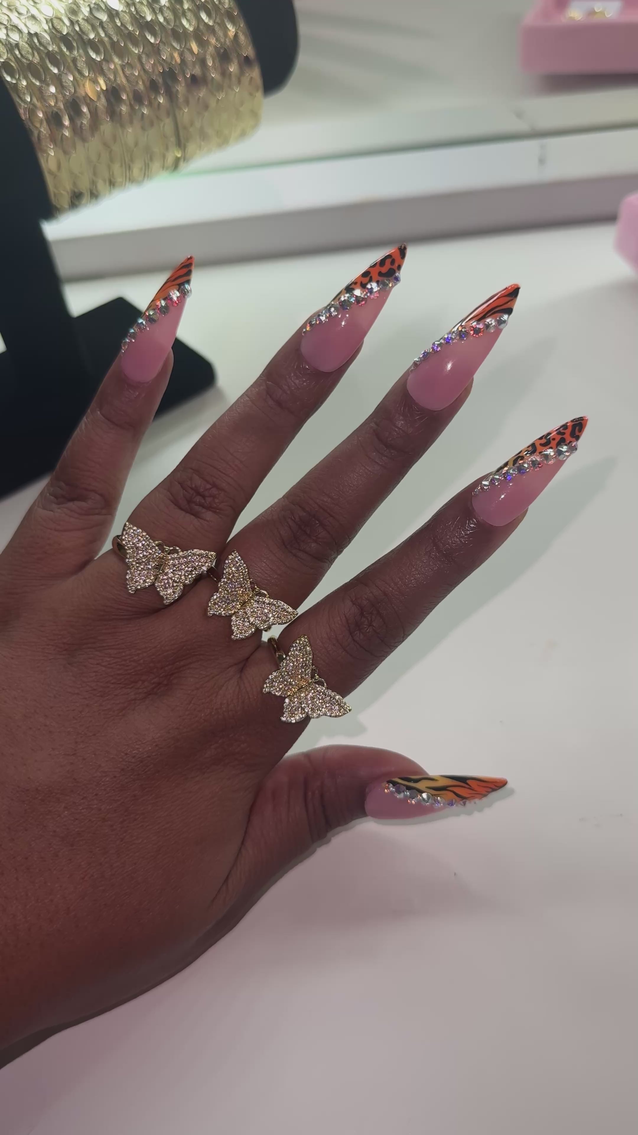 Pink Butterfly Ring
