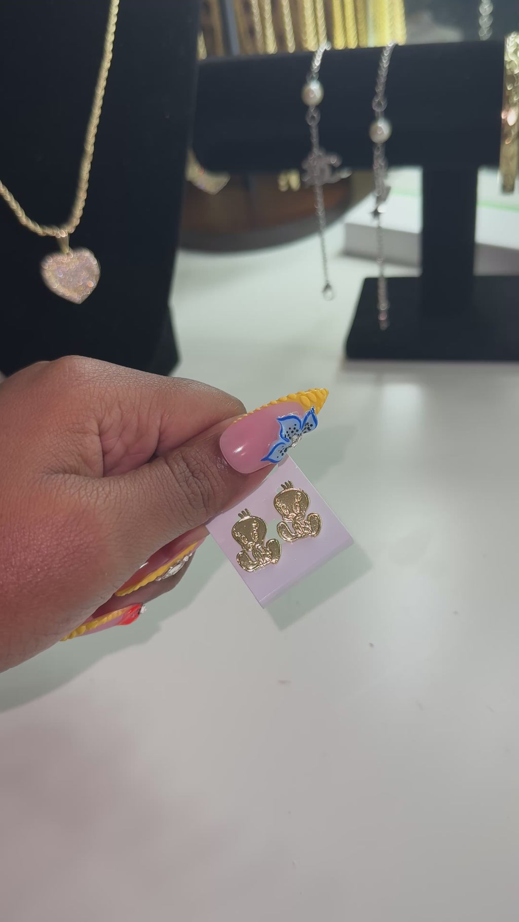 Tweety Bird Studs