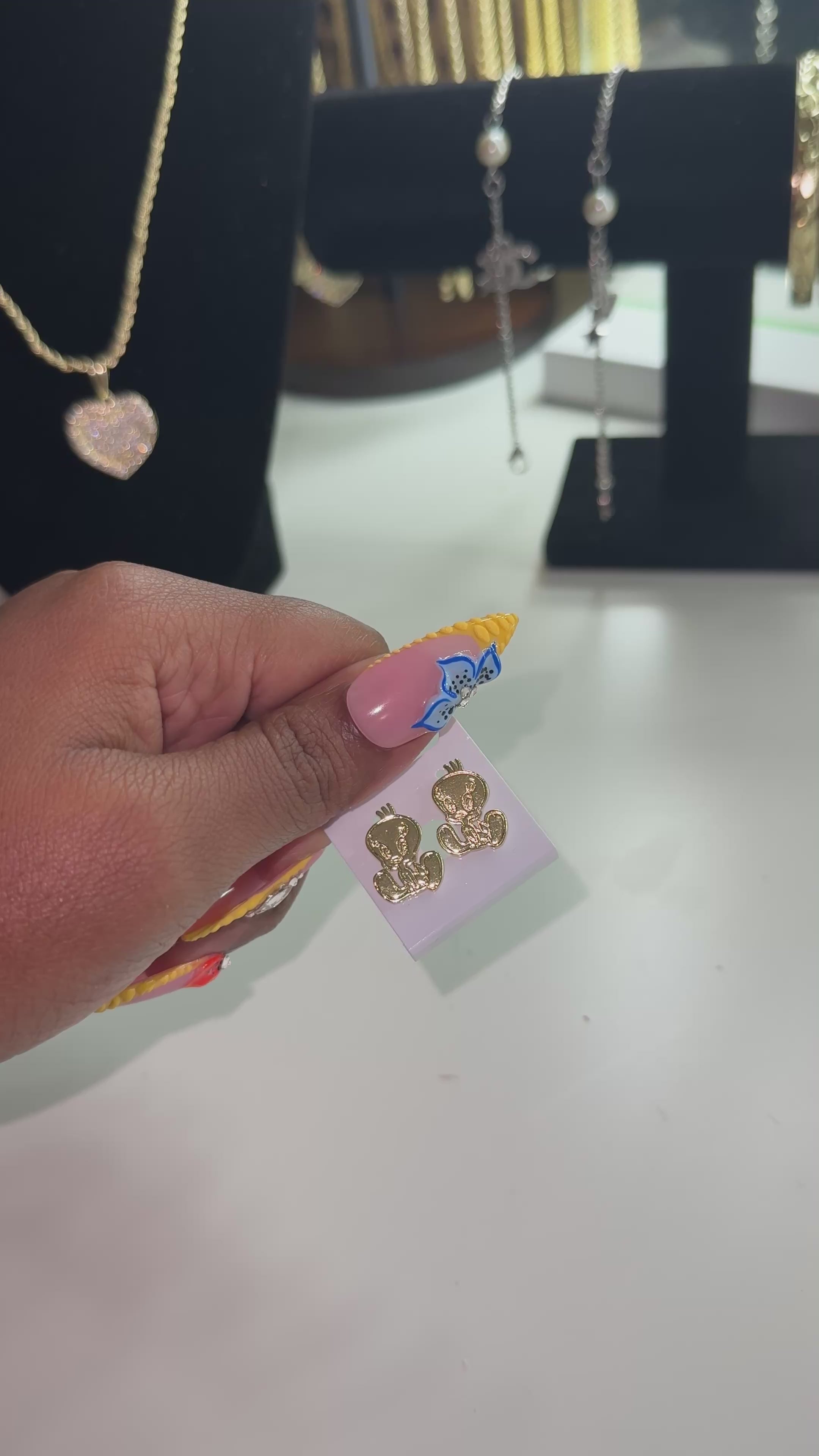Tweety Bird Studs